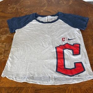 Nike Navy and Gray Tee with Red Cleveland’s Accent